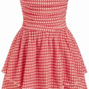 Women's Summer Cocktail Dress - Tube Ruched Ruffle Mini Dress